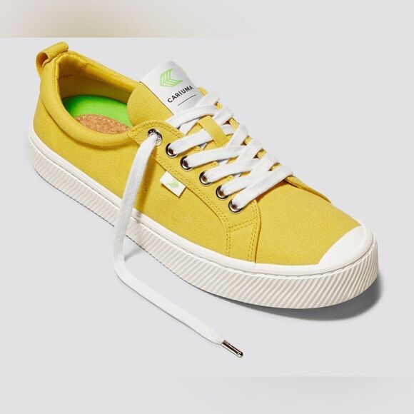 CARIUMA WOMEN YELLOW CANVAS SNEAKERS - Picture 3 of 6